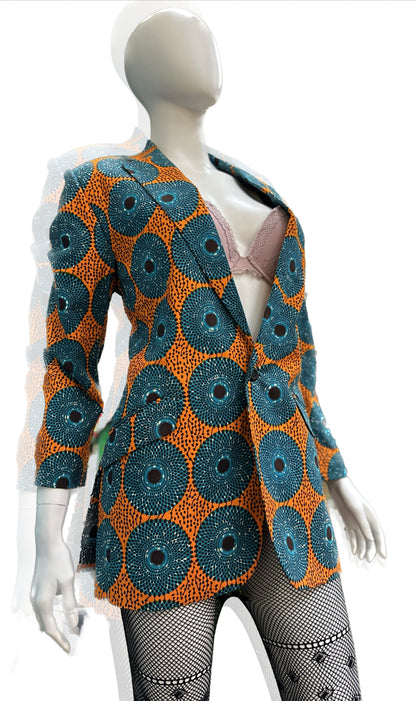 Unisex African Print Blazer Jacket 02