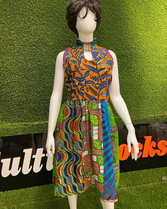 Ankara Dress (Turtle neck)