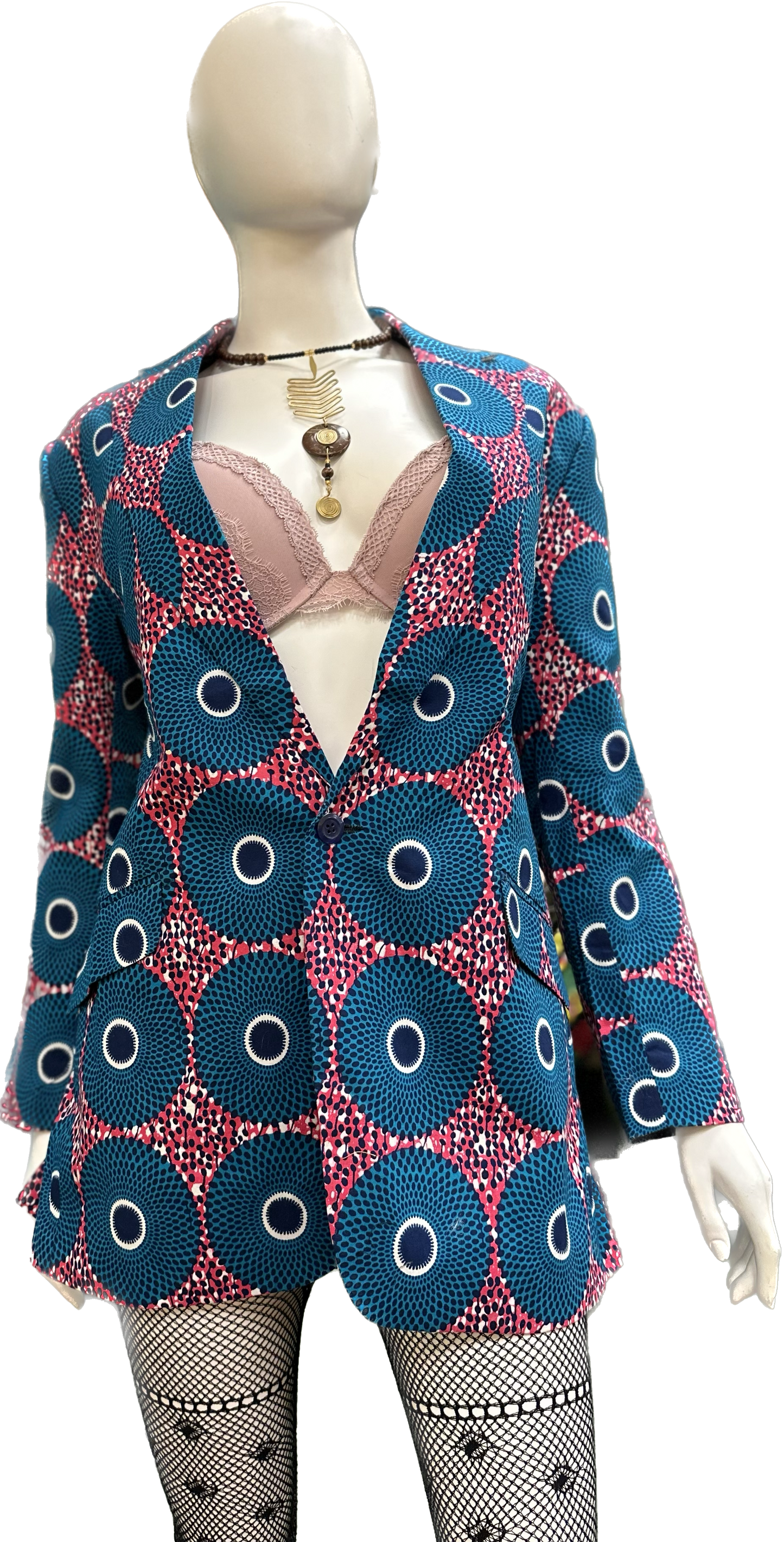 Unisex African Print Blazer Jacket 03