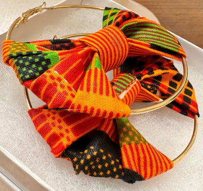 Ankara Bow Tie Earrings 06