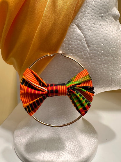 Ankara Bow Tie Earrings 06