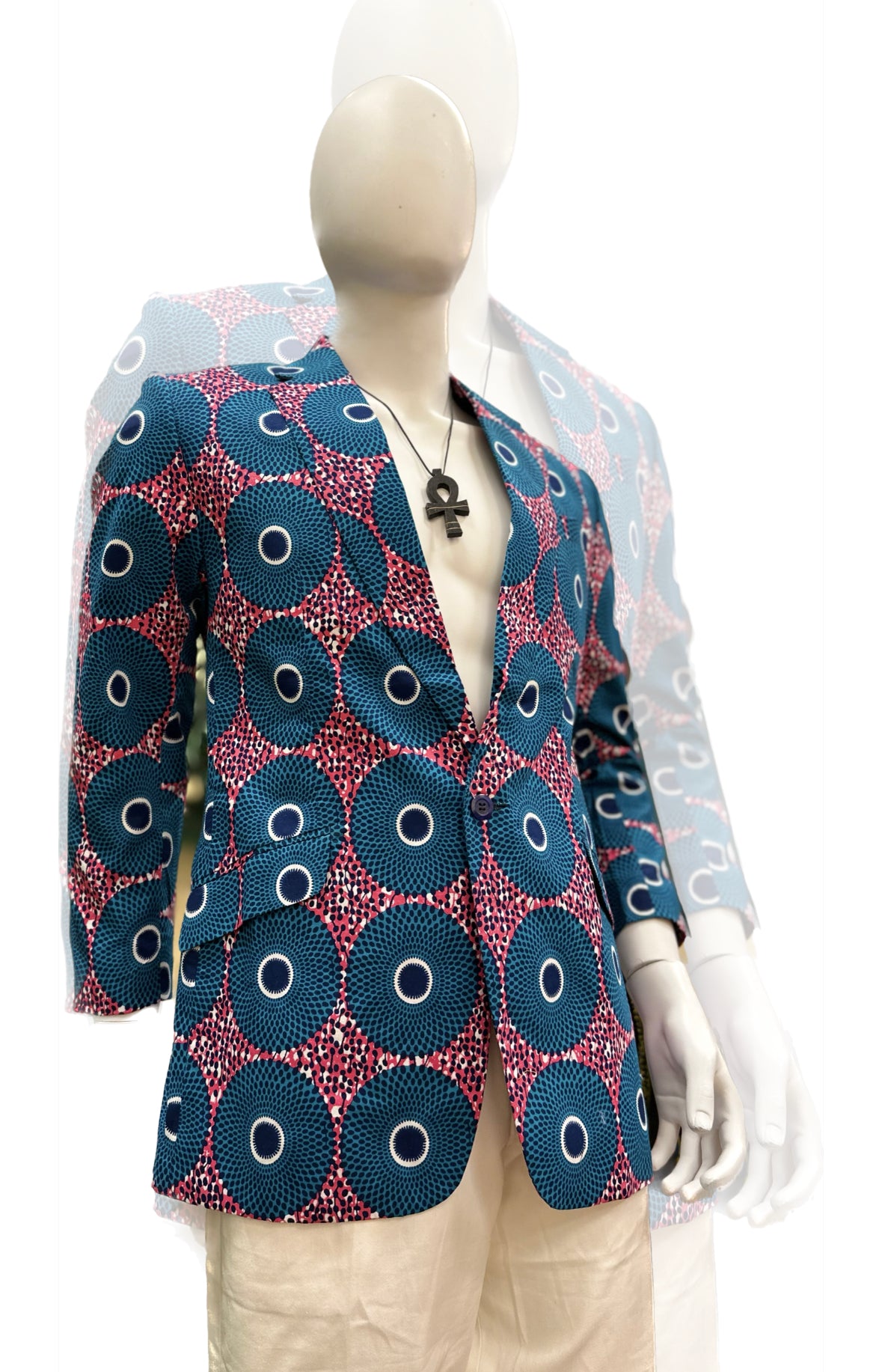 Unisex African Print Blazer Jacket 03