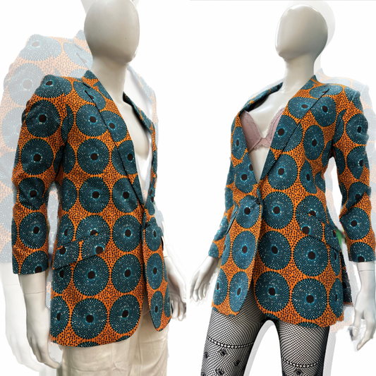 Unisex African Print Blazer Jacket 02