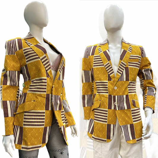 Unisex African Print Blazer Jacket 01