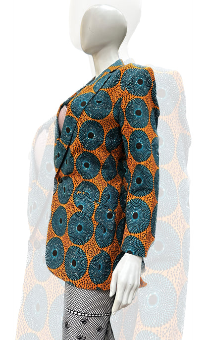 Unisex African Print Blazer Jacket 02