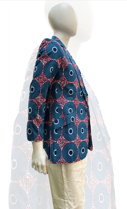 Unisex African Print Blazer Jacket 03