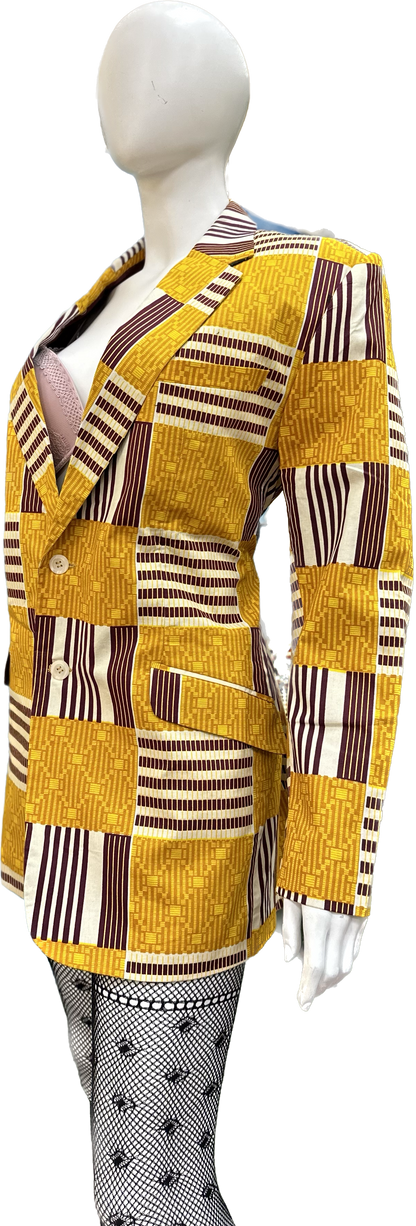 Unisex African Print Blazer Jacket 01